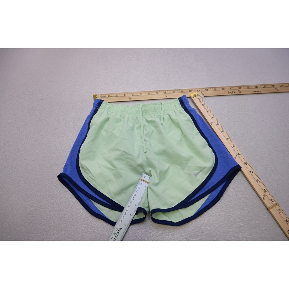 Nike Running Shorts Womens XS Lime Green‎ Blue Dri-FIT Lined Athletic Excellent